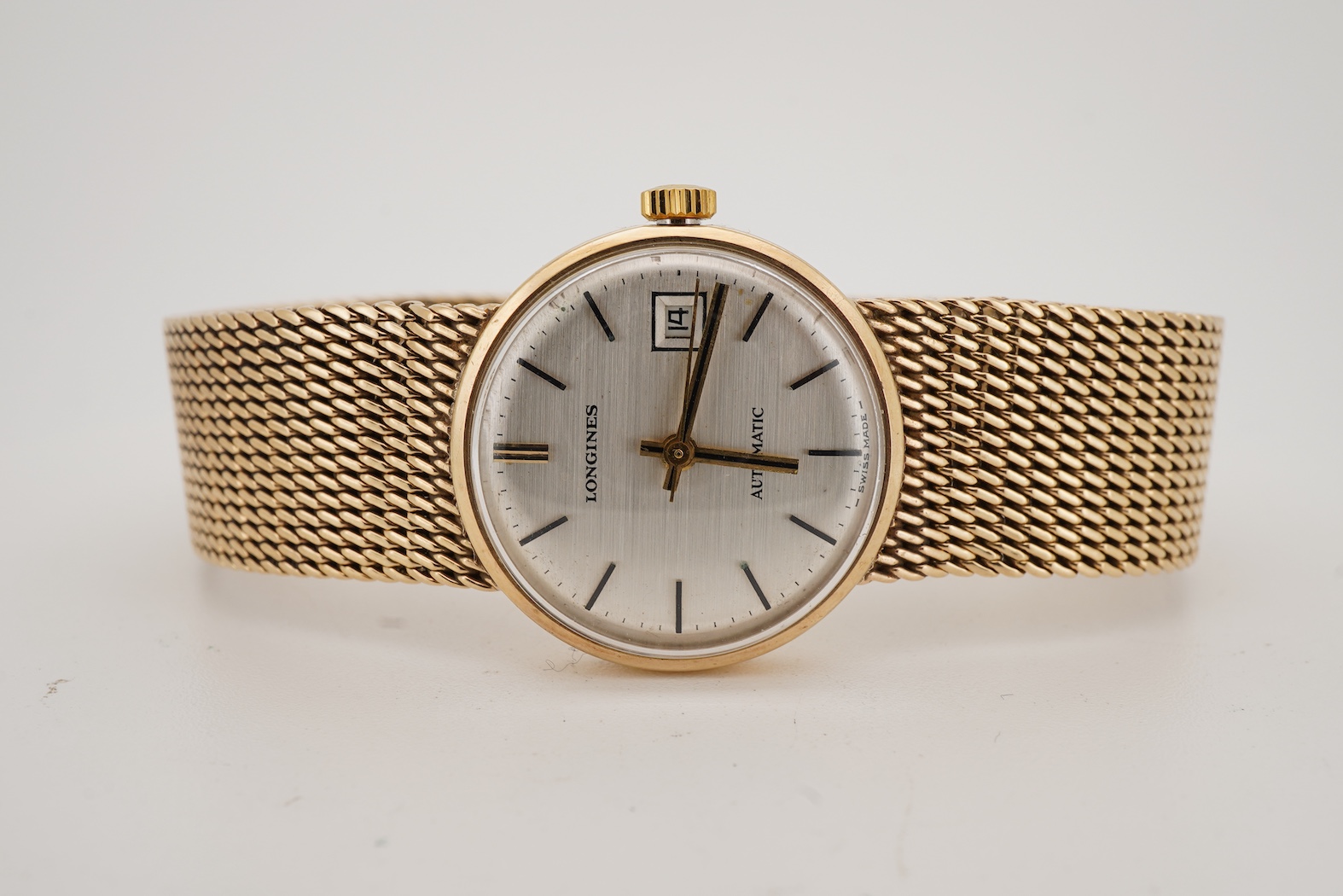 Longines, a lady's 9ct gold automatic wristwatch, circa 1978
